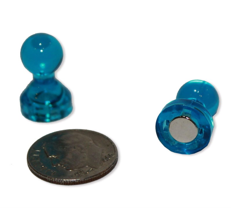 MapMagnets 24 Blue Push Pin Magnets - Perfect Magnet Set for Maps, Whiteboards, Calendars and Refrigerators - Image 2